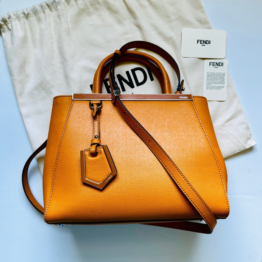 Fendi Petite 2Jours Vitello Elite Leather Satchel Bag
